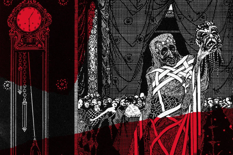 Illustrator Harry Clarke's image for Edgar Allan Poe's The Masque of the Red Death